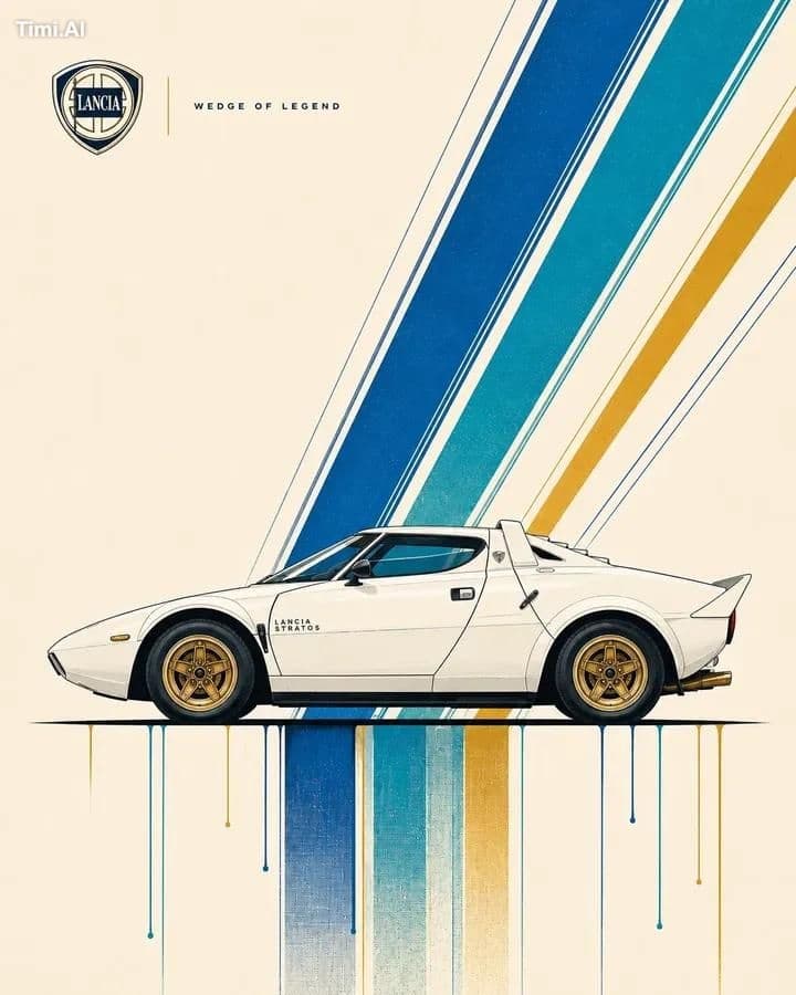 Ultra-clean automotive poster design featuring a [CAR], perf