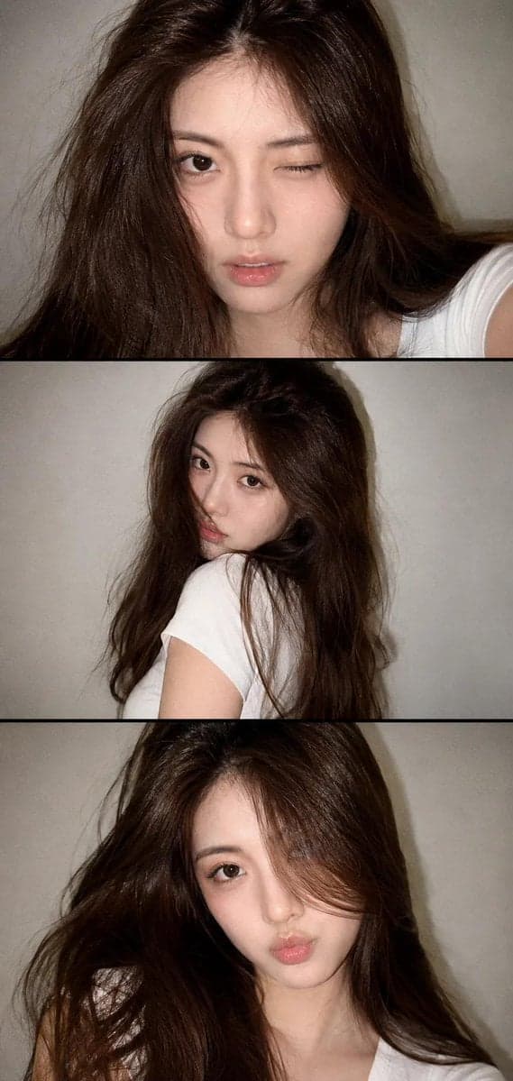 A vertical collage of three YZK photos. Using the uploaded s