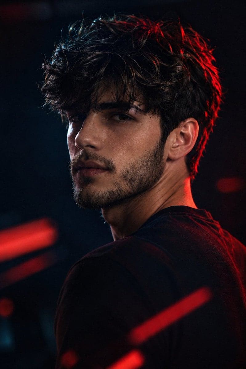 Ultra-realistic cinematic portrait of Arthur Ferreira, prese