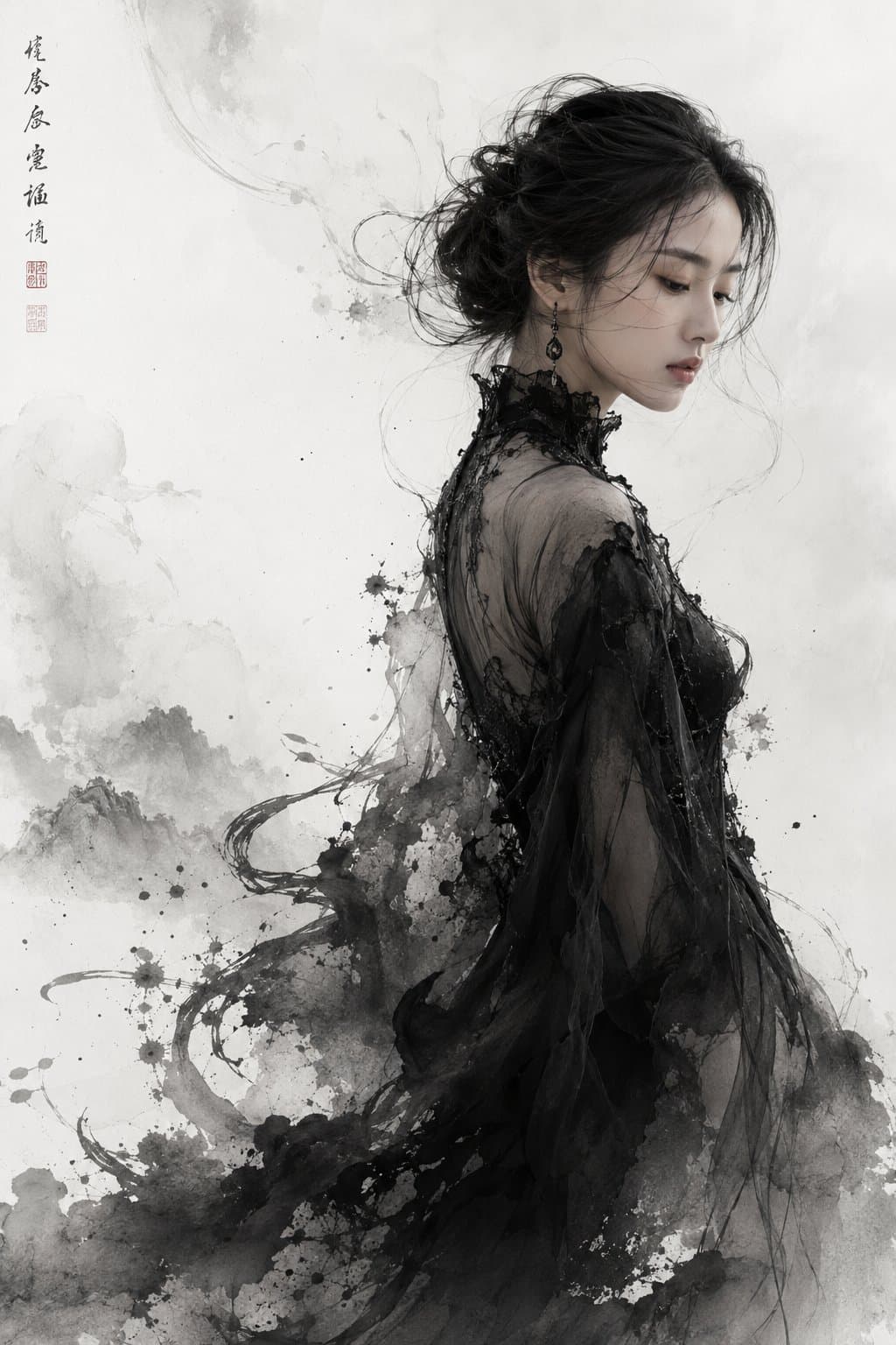 Painting, illustration, anime, cartoon, CGI, 3D render, doll
