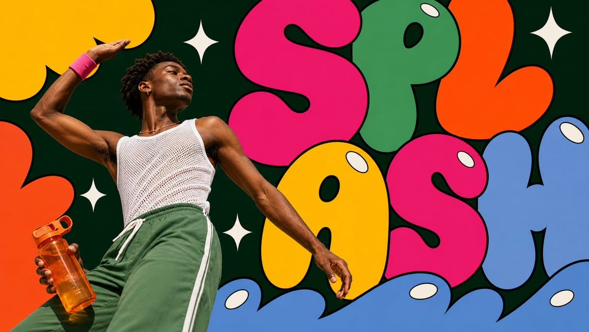 Create an image in pop-bubble-letter-photo-poster-style. Asp