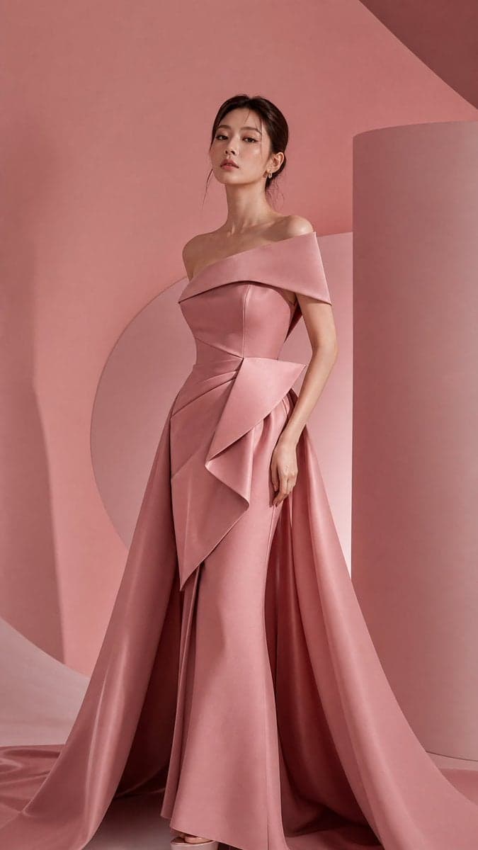 High-end editorial masterpiece, monochromatic reddish enviro