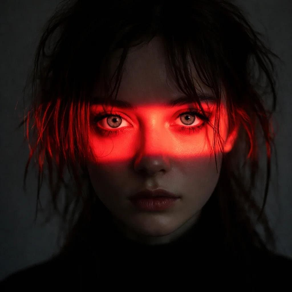 the red neon across the eyes detail is doing everything in t