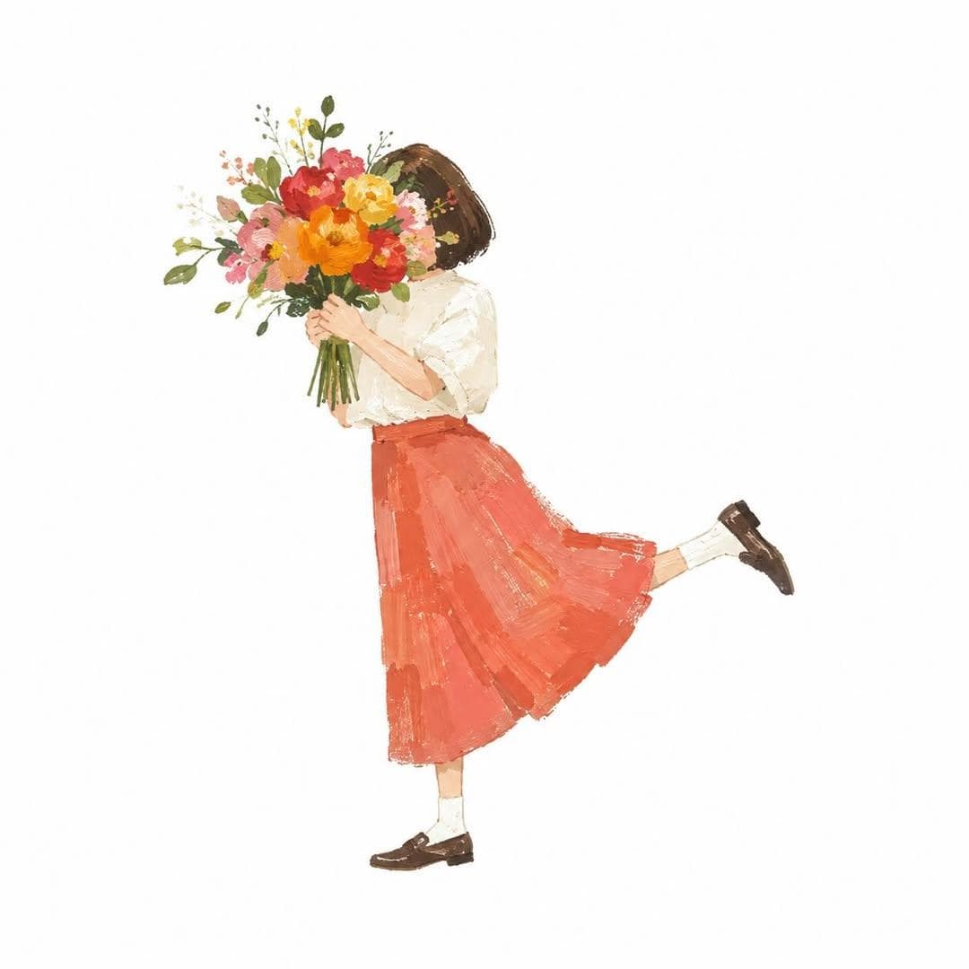 Illustration of "Me and [Subject]" in a playful and charming