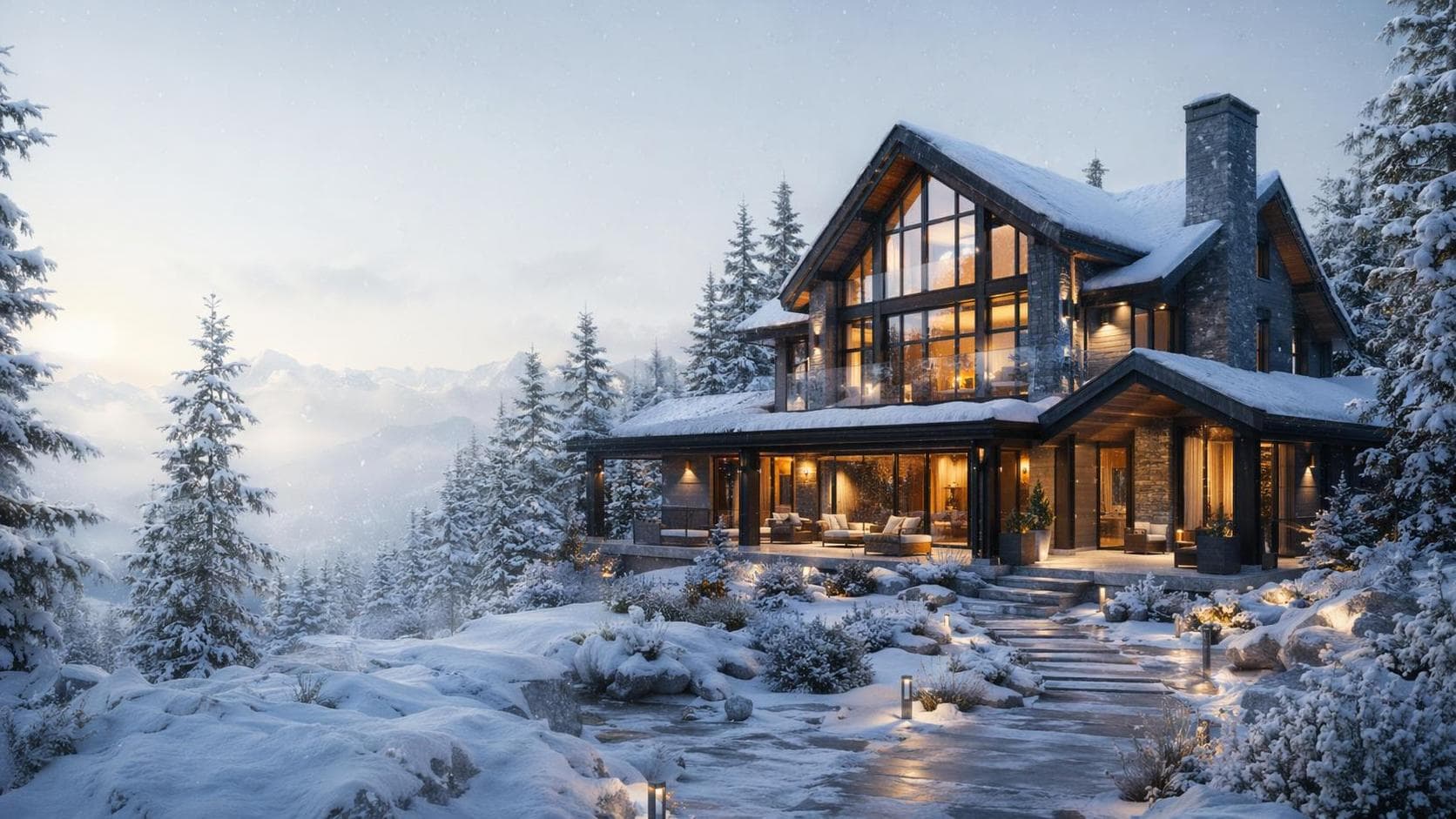 Ultra-realistic luxury architectural photography of a beauti