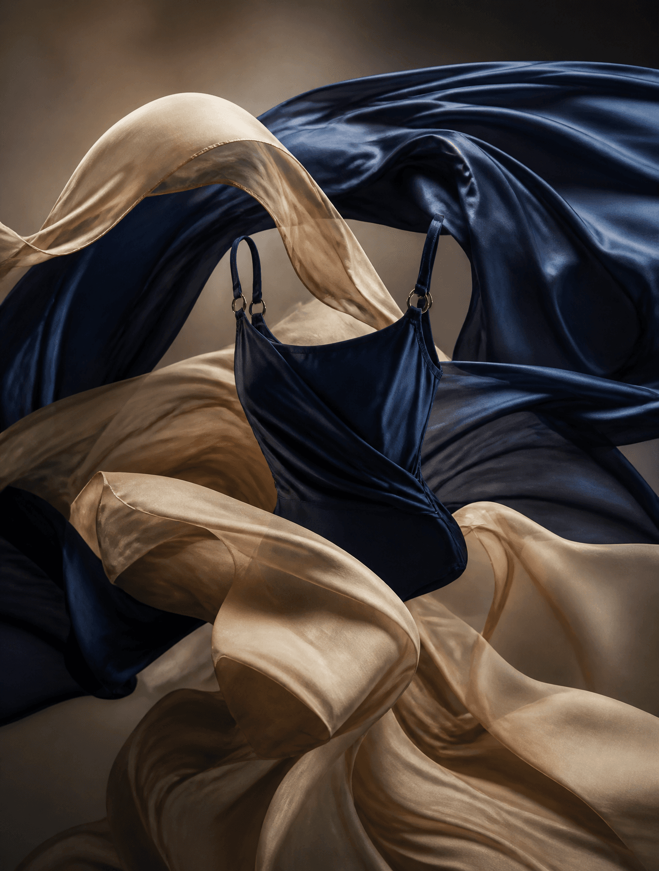 Hero section visual for a high-end swimwear manufacturer. Ed