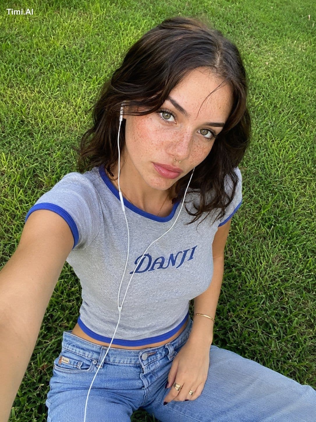 A simple amateur realistic iPhone selfie from a slightly far