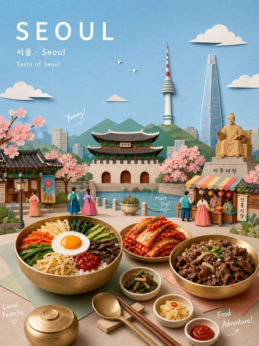 Ultra-detailed 3D paper-cut travel poster illustration of Sy