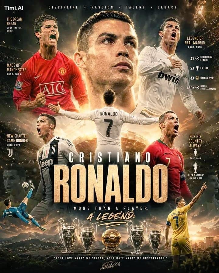 Create a high-end cinematic football poster featuring a sing