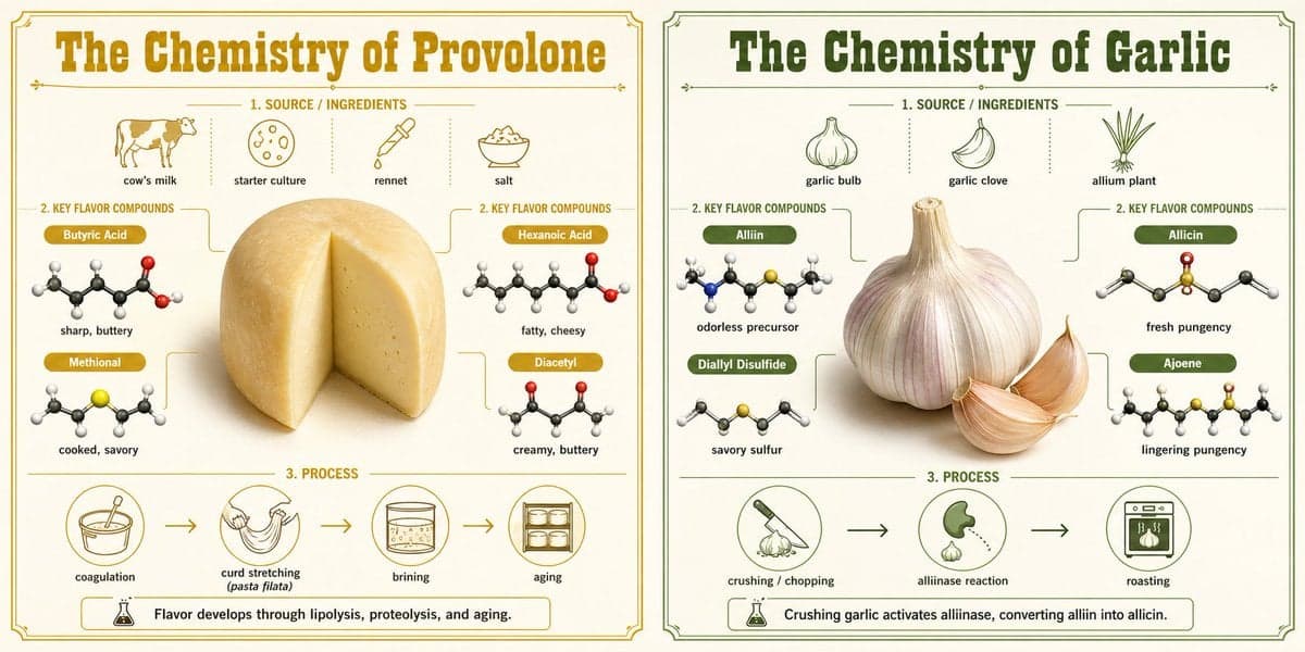 2x1 grid, Do this: Provolone & Garlic <instruction> 1. The