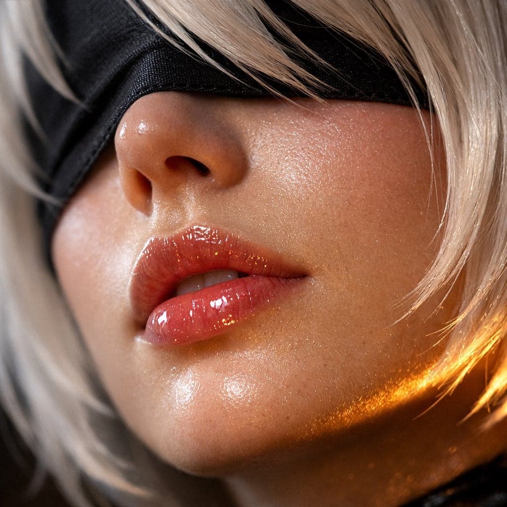 2B, facies in proximo, elegantia mechanica et desiderium tac