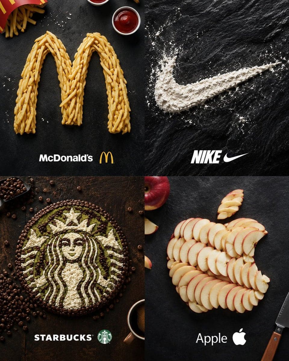 Transform the uploaded brand logo image into a premium food-