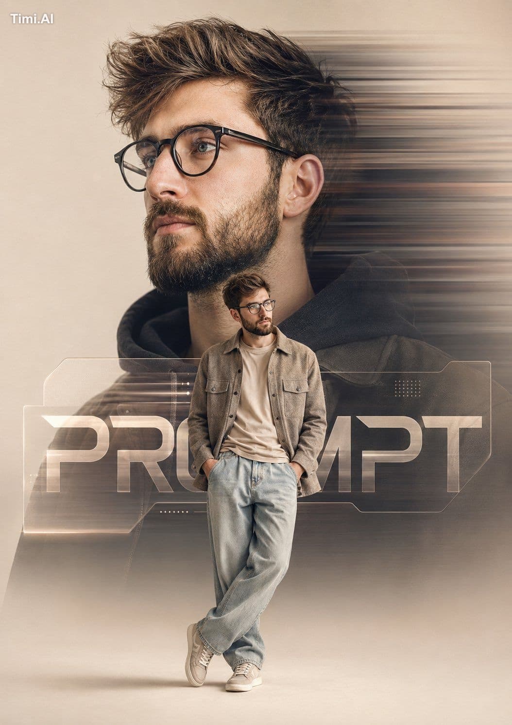 Create a premium cinematic poster-style portrait of the uplo