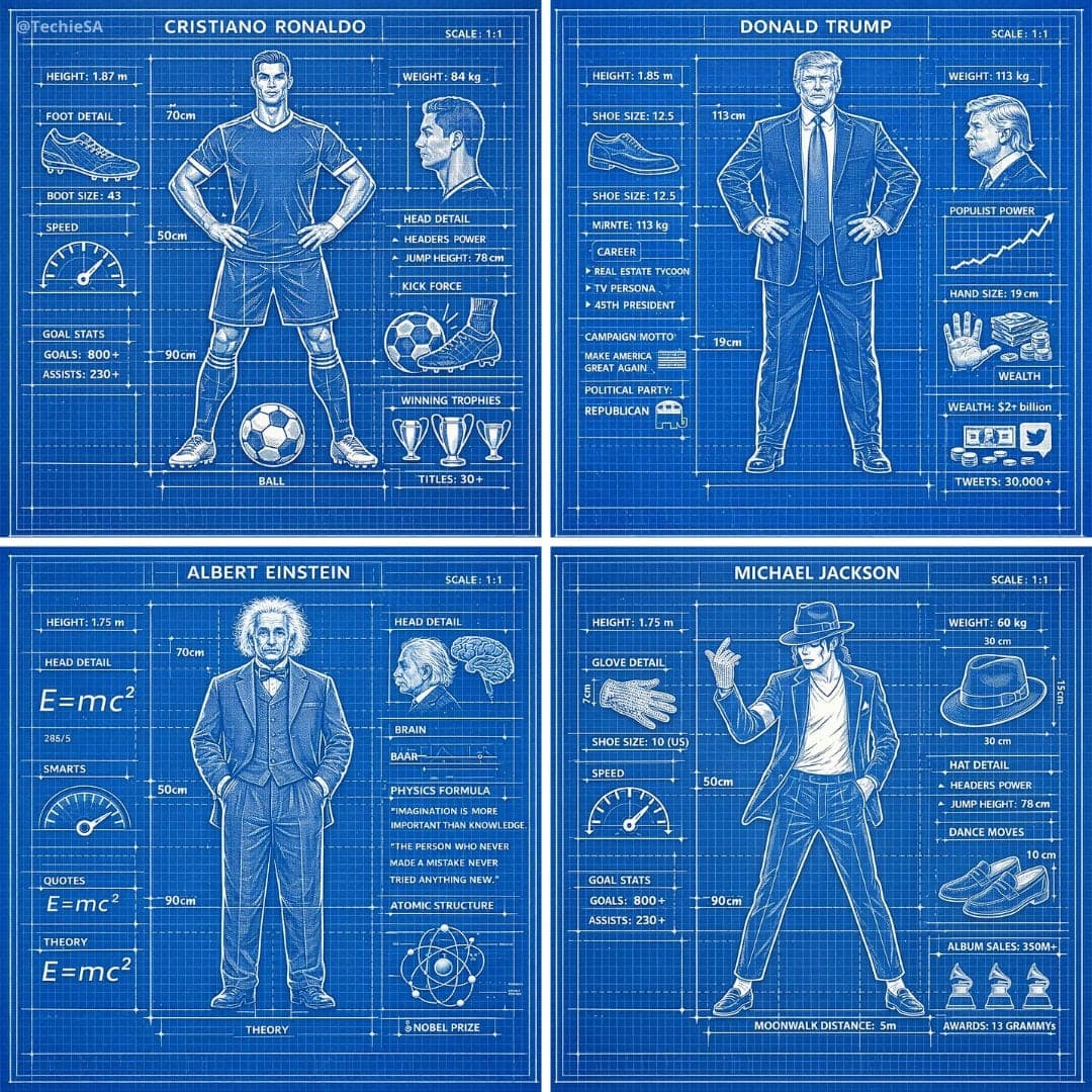 A detailed technical blueprint illustration of [CHARACTER], 