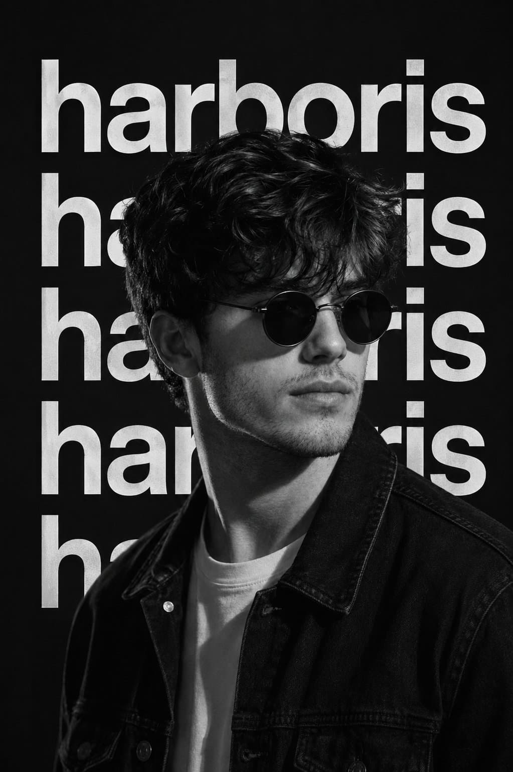 Ultra-realistic black & white cinematic portrait, stylish ma