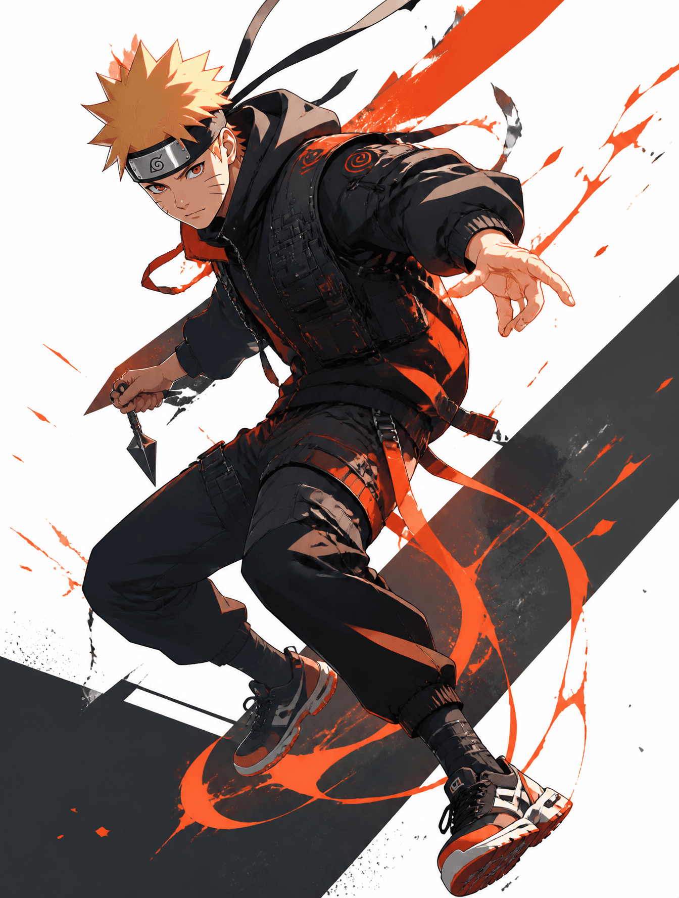 角色主体
以现代街头机能风重塑 [character_name]，完整保留来自 [franchise] 的核心视觉特征。