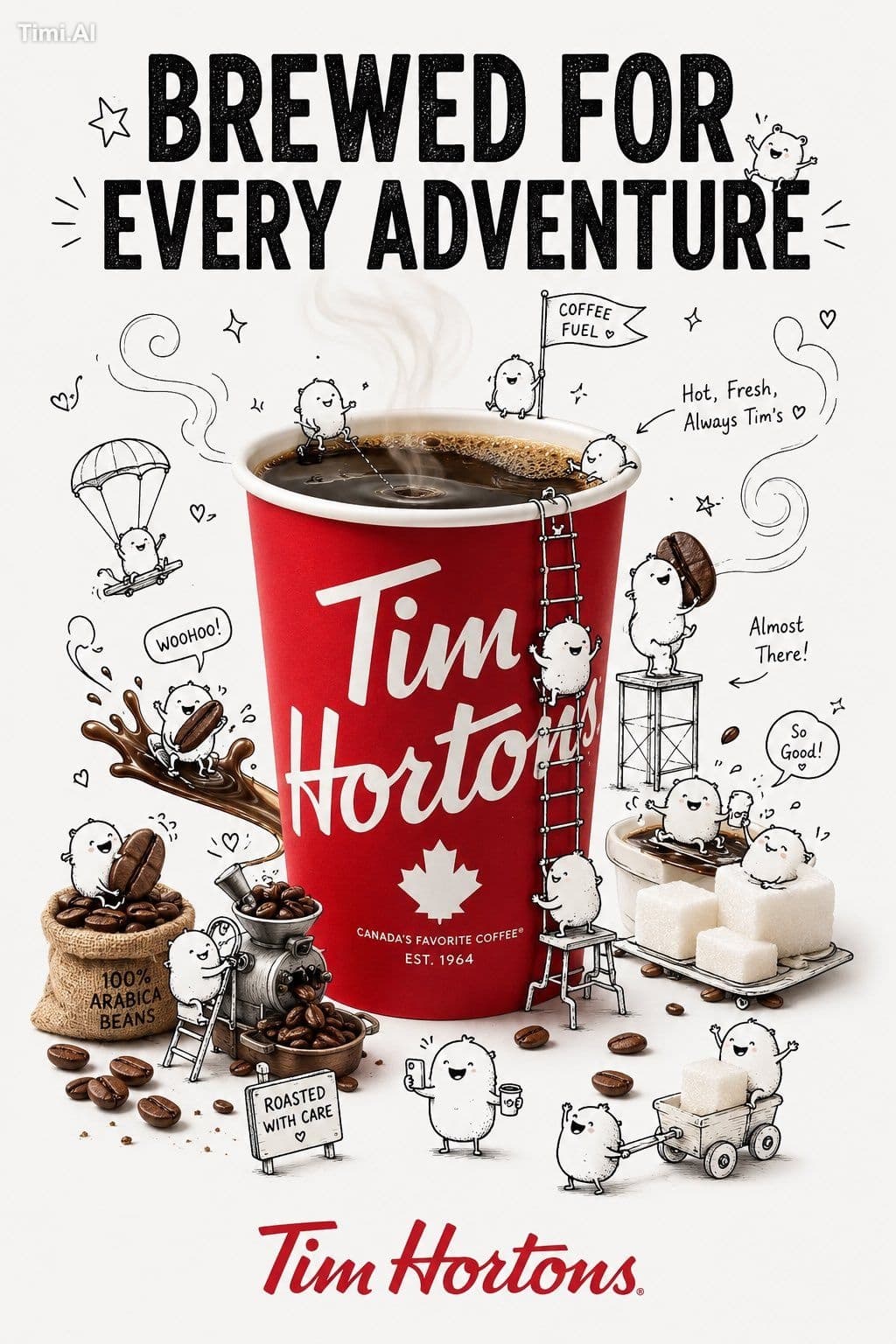 Creative composite brand advertisement, 3:4 vertical aspect 