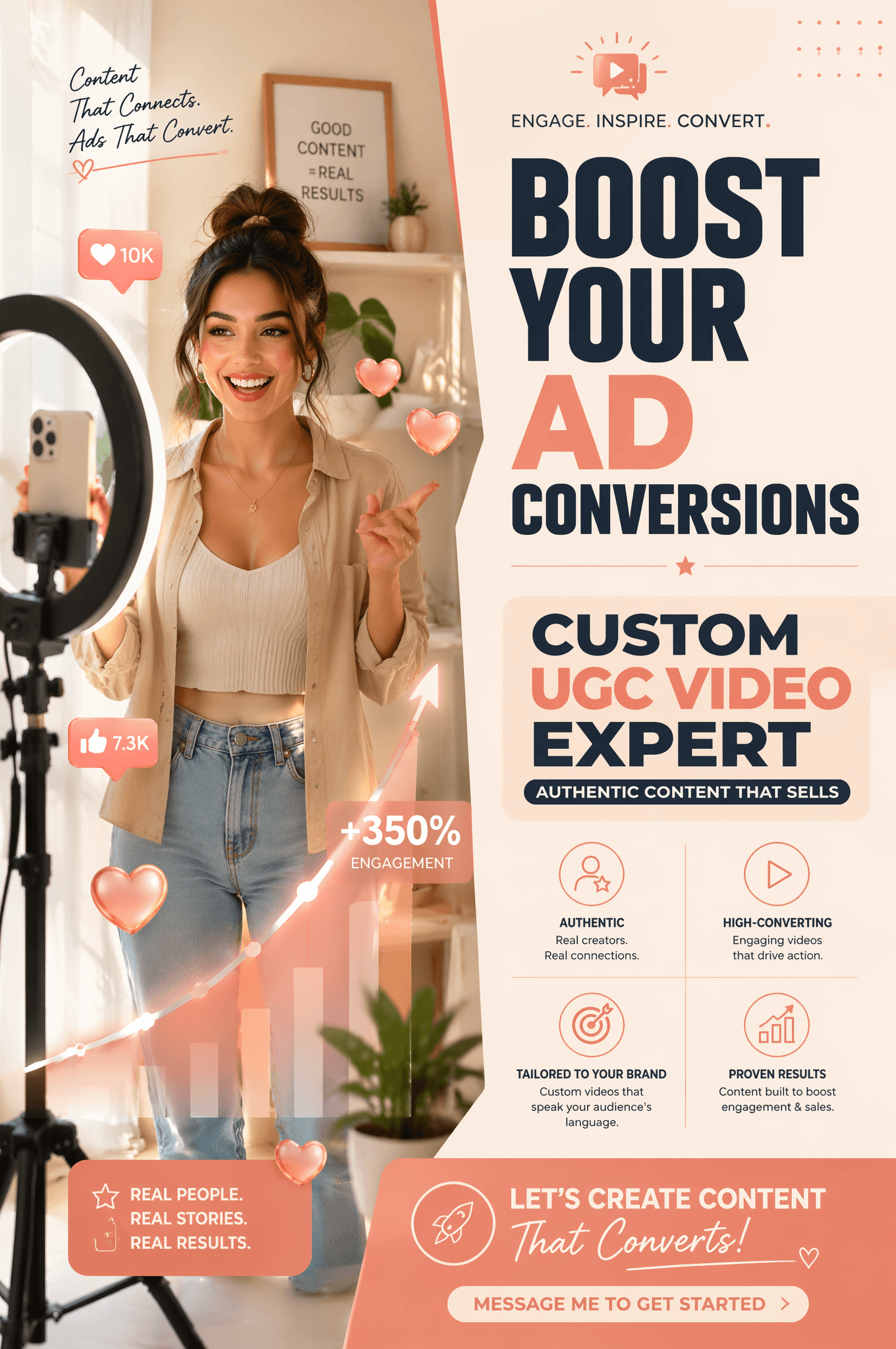 A vibrant, cinematic media marketing advertisement banner. O