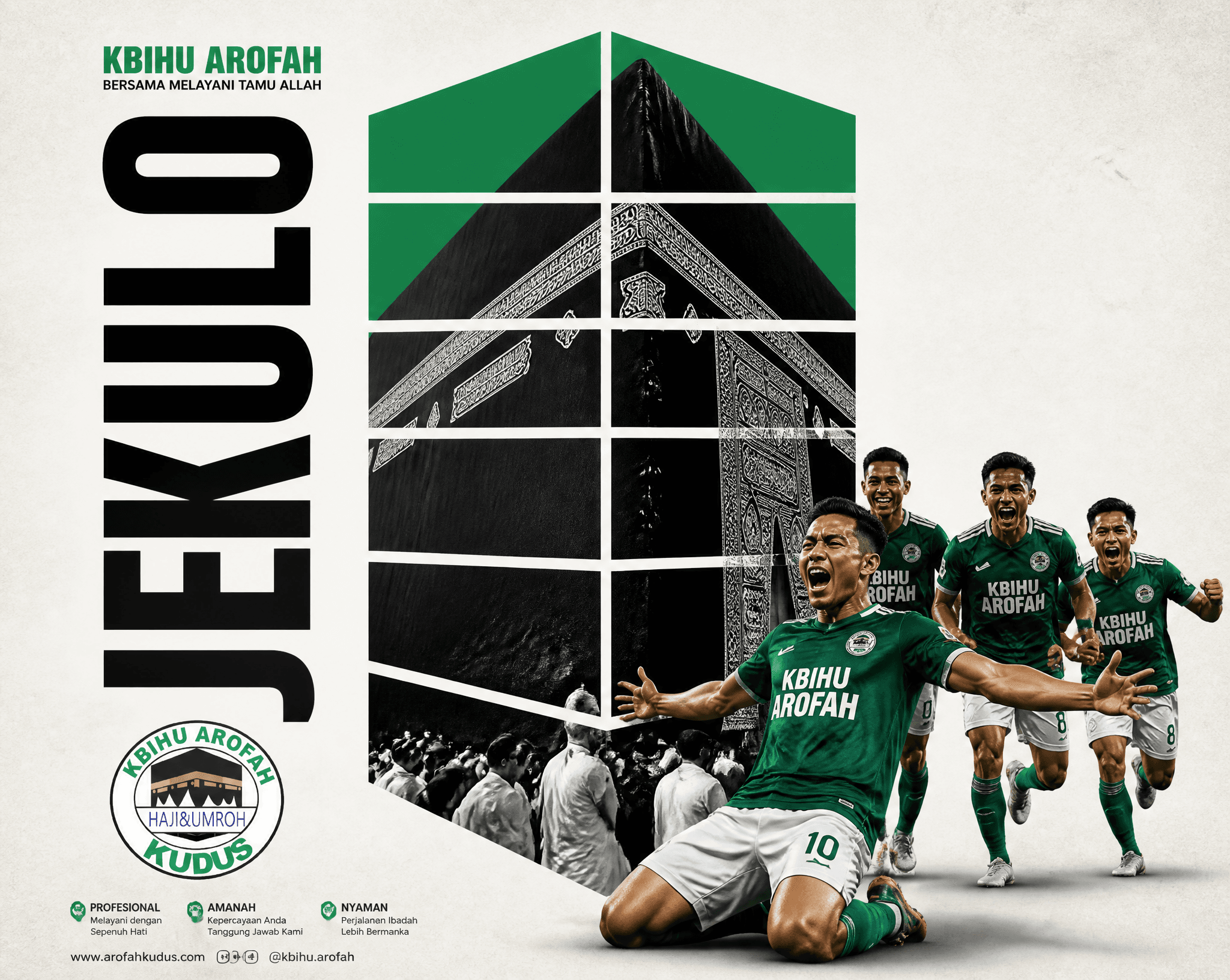 A professional sports graphic design poster of KBIHU AROFAH,