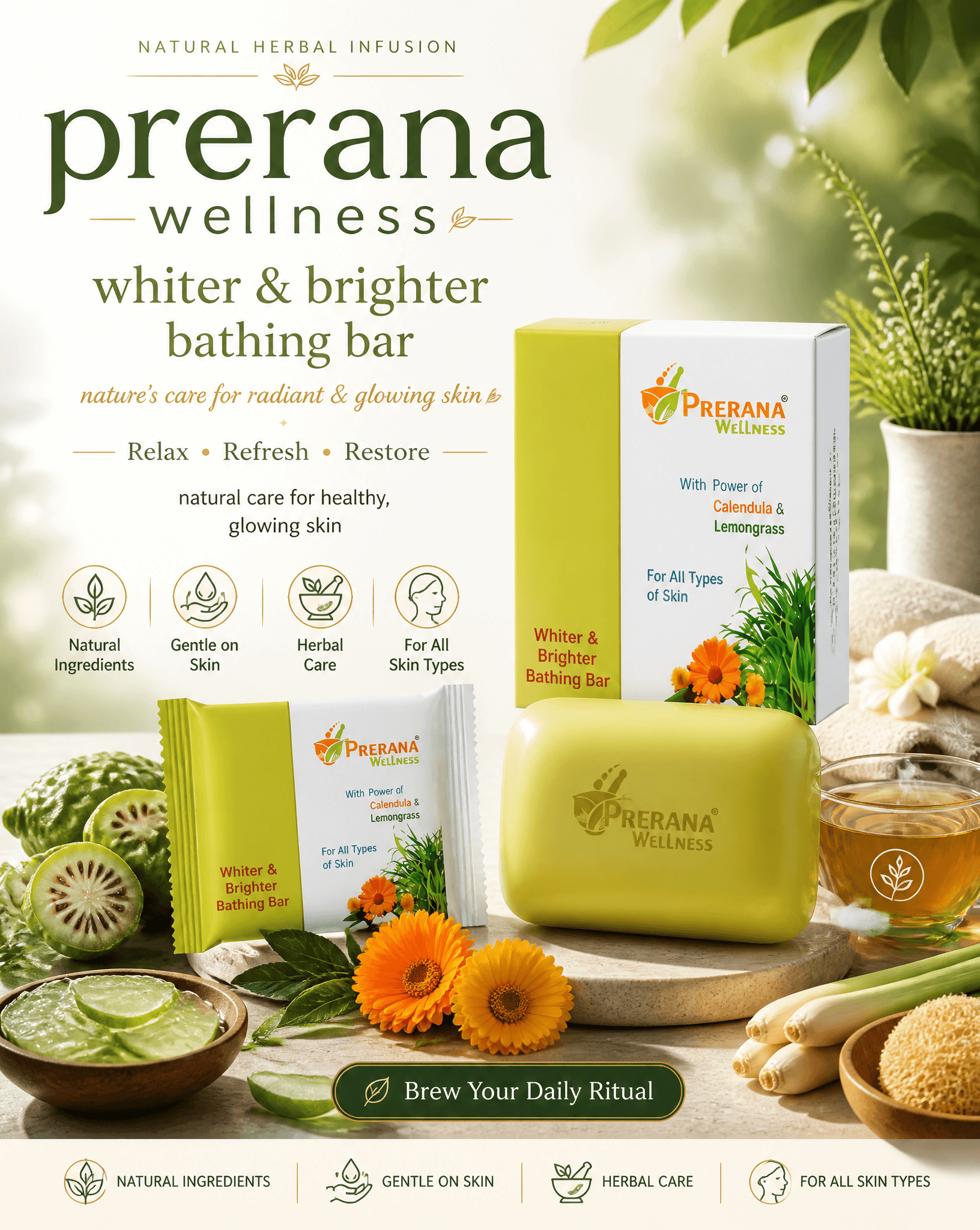 Create a premium wellness advertising poster for a wellness