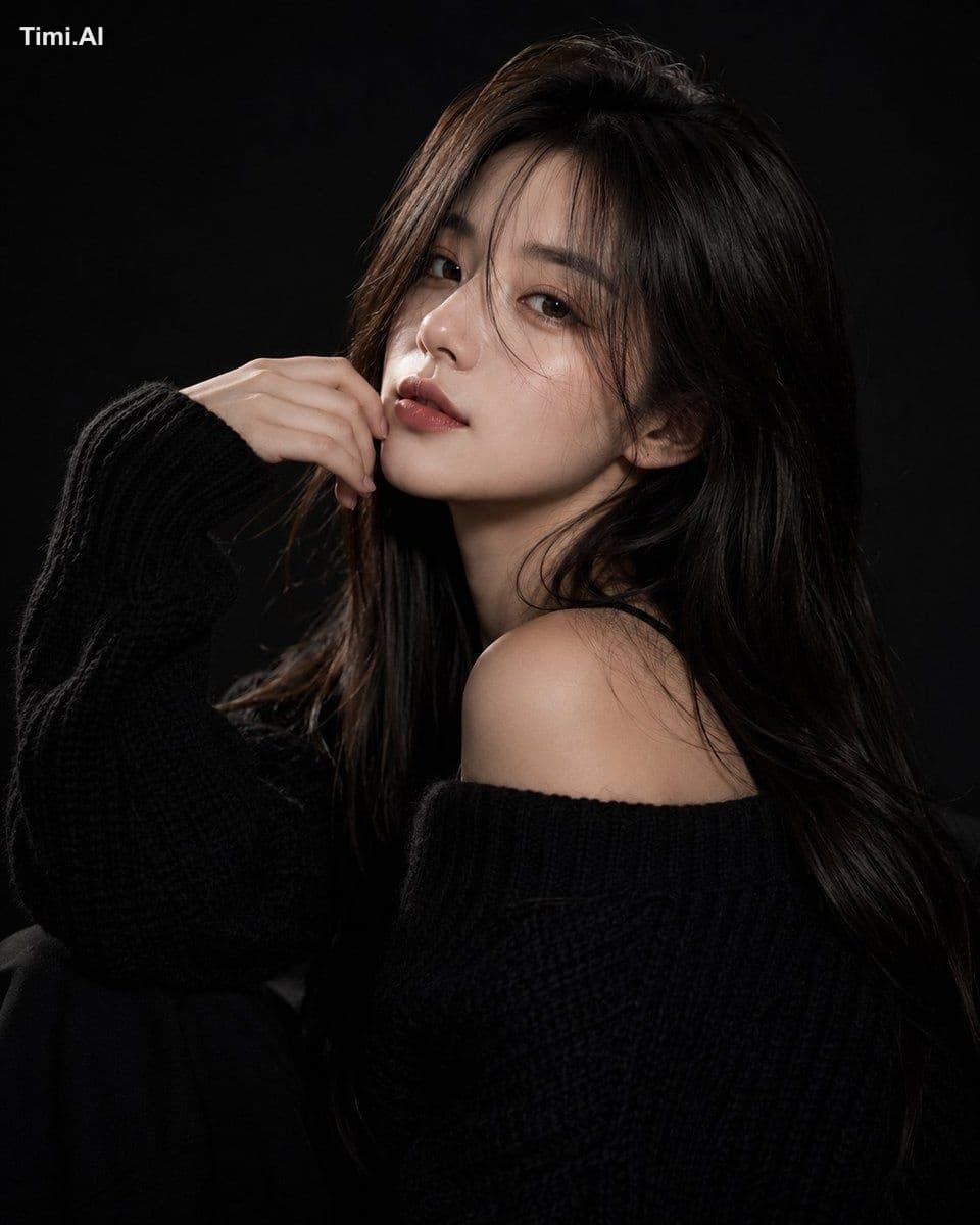 Ultra-realistic fashion beauty portrait of a stylish young w
