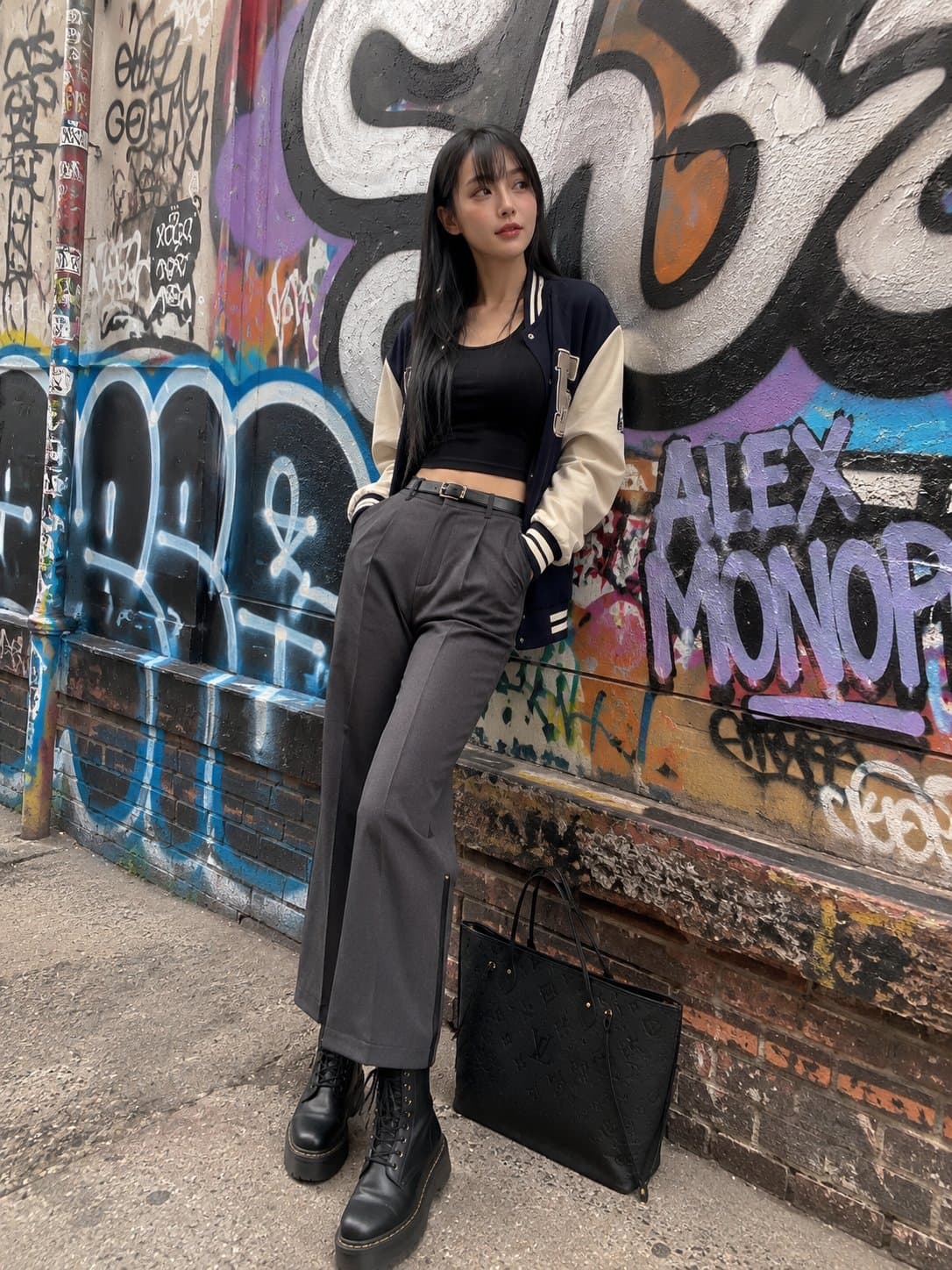 Photorealistic candid iPhone snapshot of a stylish young Eas