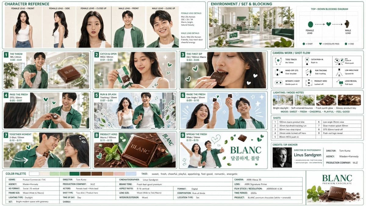 [브랜드이름] 로고가 있는 [도형]의 맛있어 보이는 초콜렛을 만드세요. [흰색]과 [에메랄드 색]의 조합, 