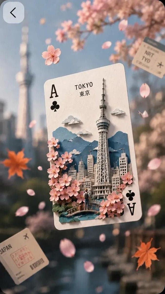 Ultra-detailed fantasy travel poster inspired by Japan, feat