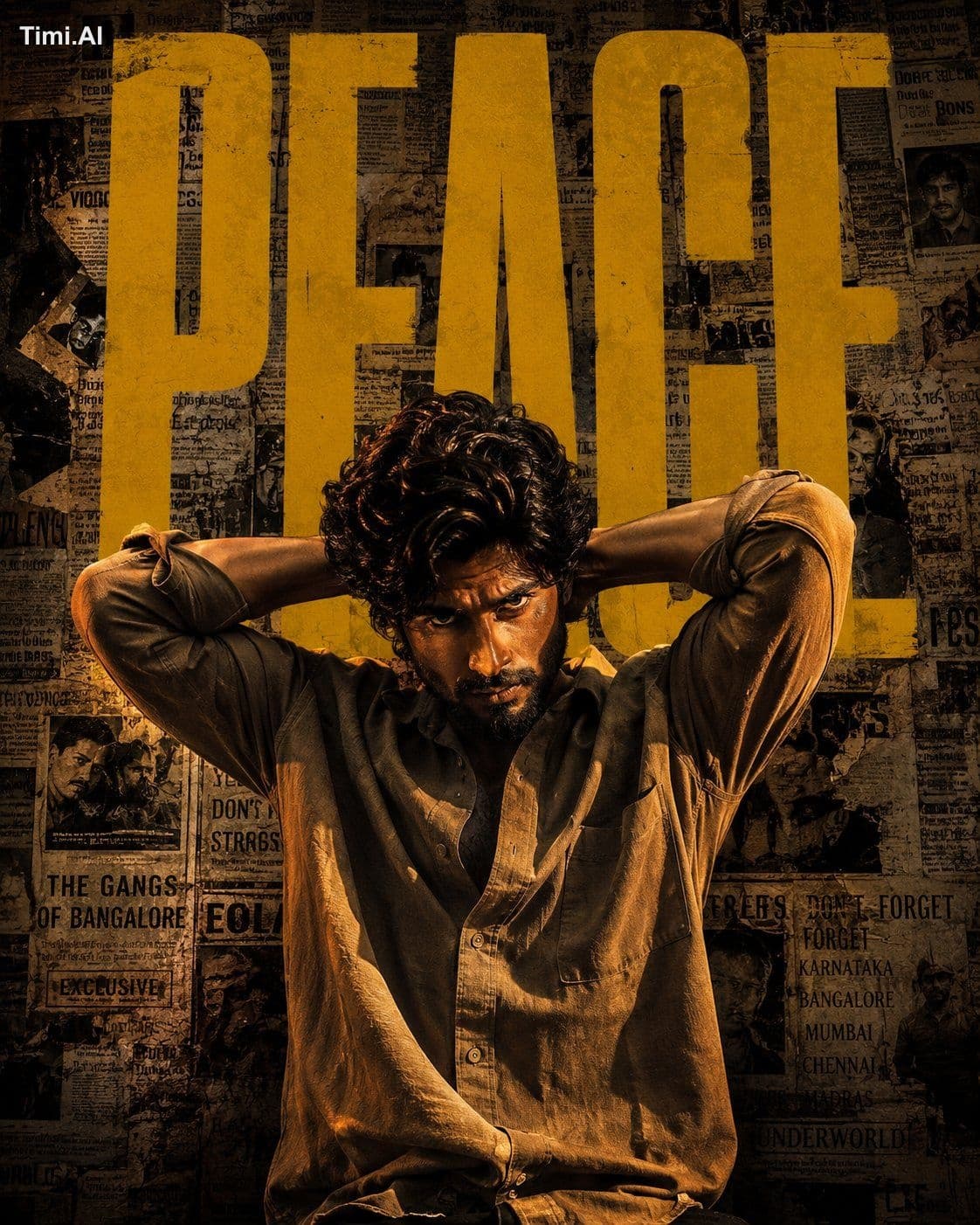 A premium cinematic action poster inspired by modern South I