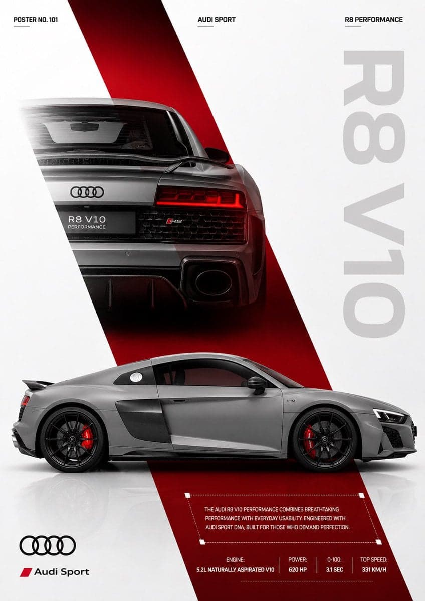 Act as a senior automotive art director and elite Behance po