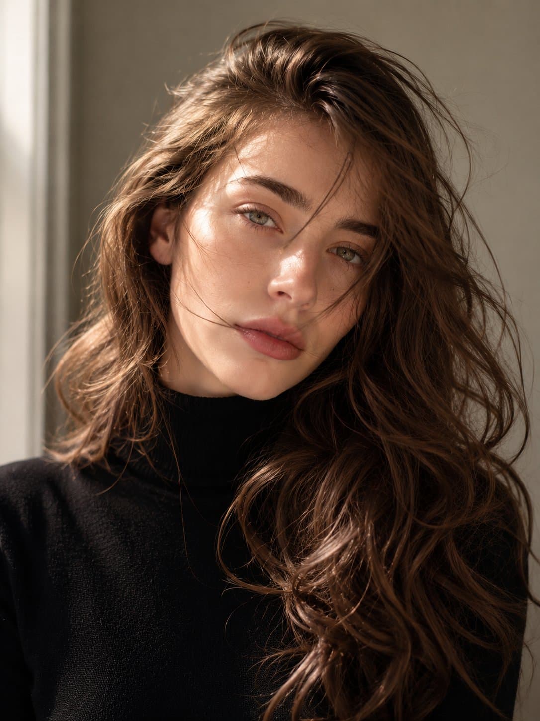 Create an ultra-realistic close-up portrait of a beautiful y