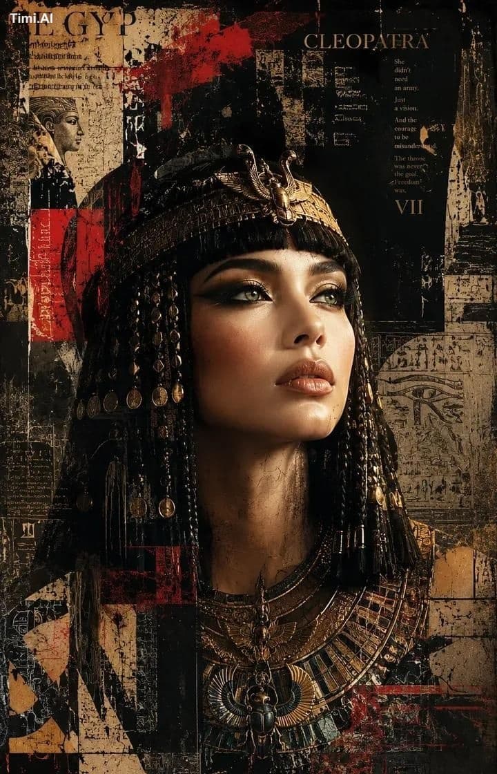 Cleopatra Portrait, introspective, melancholic yet empowered