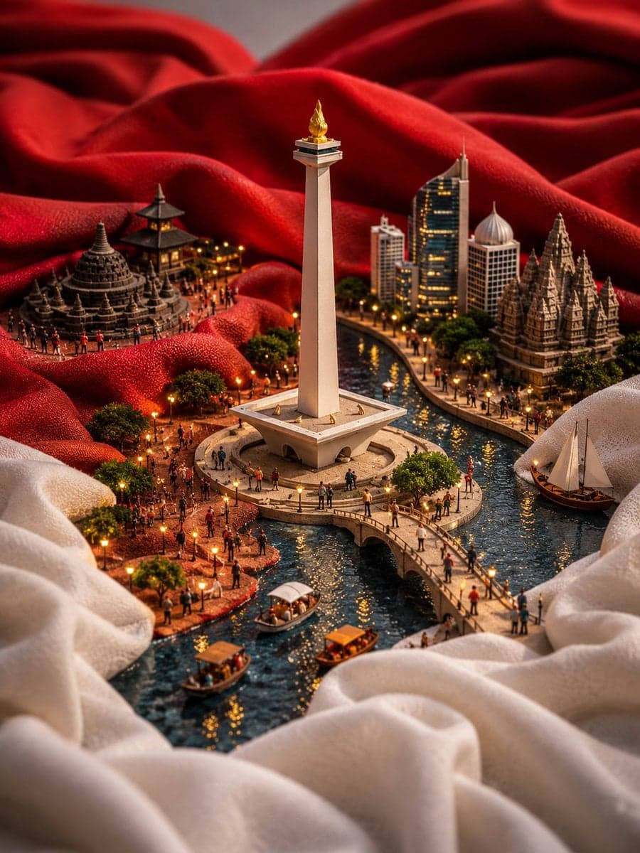 Ultra-detailed miniature diorama of China built into the fol