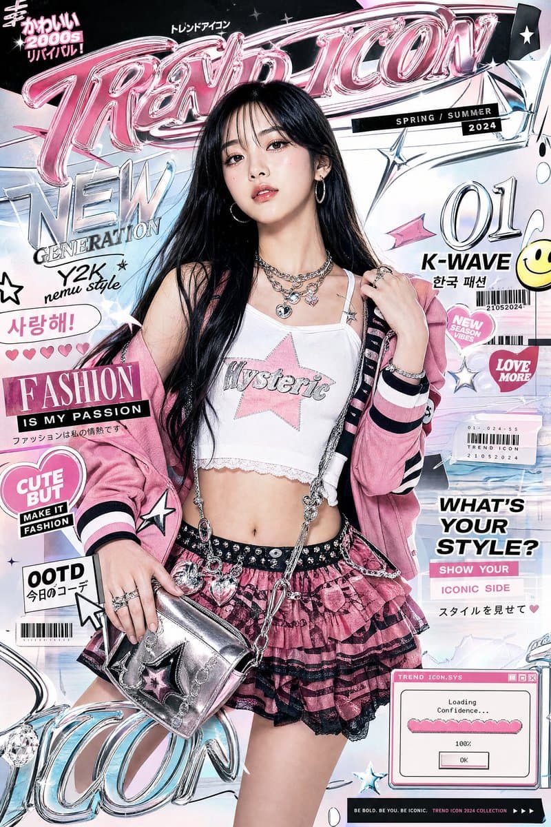 Ultra-stylized luxury fashion editorial poster featuring a c