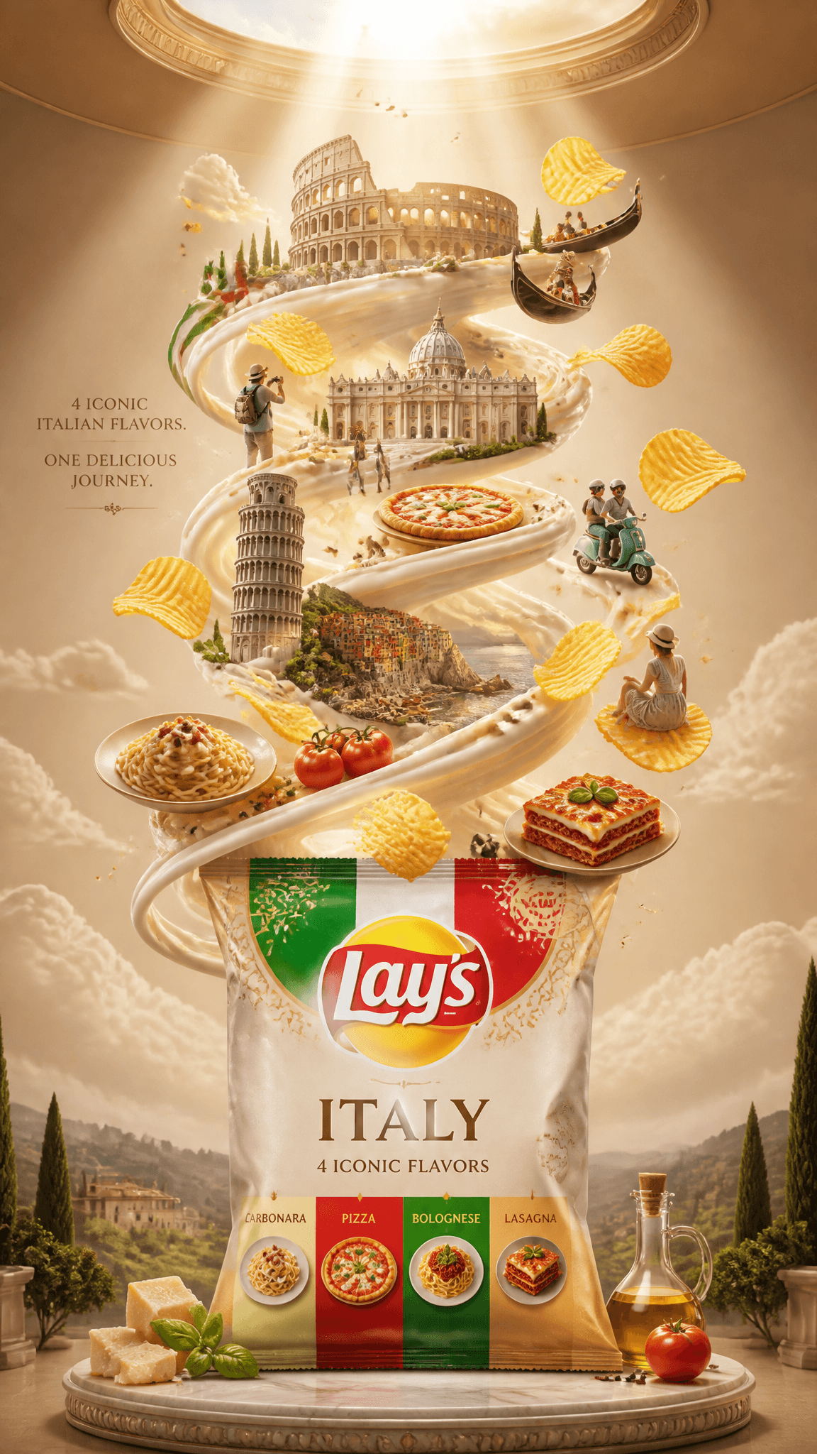 Ultra-detailed premium travel-food advertisement poster for 
