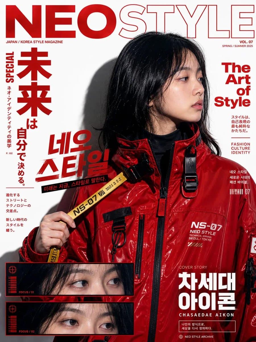 Create a bold Y2K pop-street editorial collage featuring a y