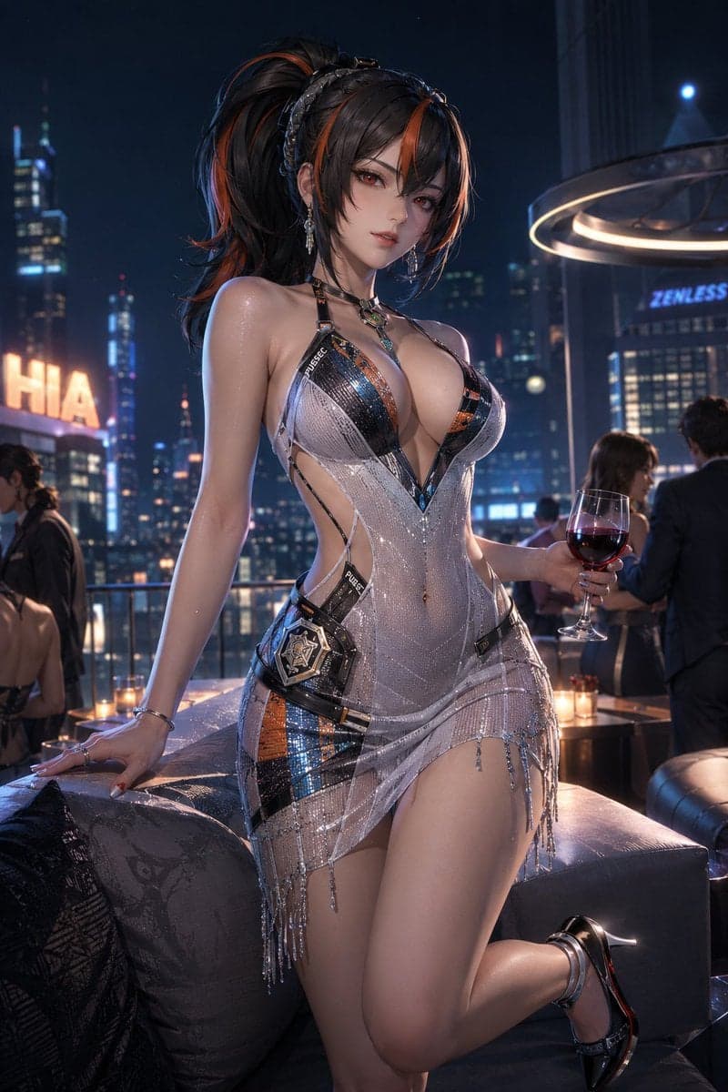 Ultra-luxury couture microdress, translating the selected ch