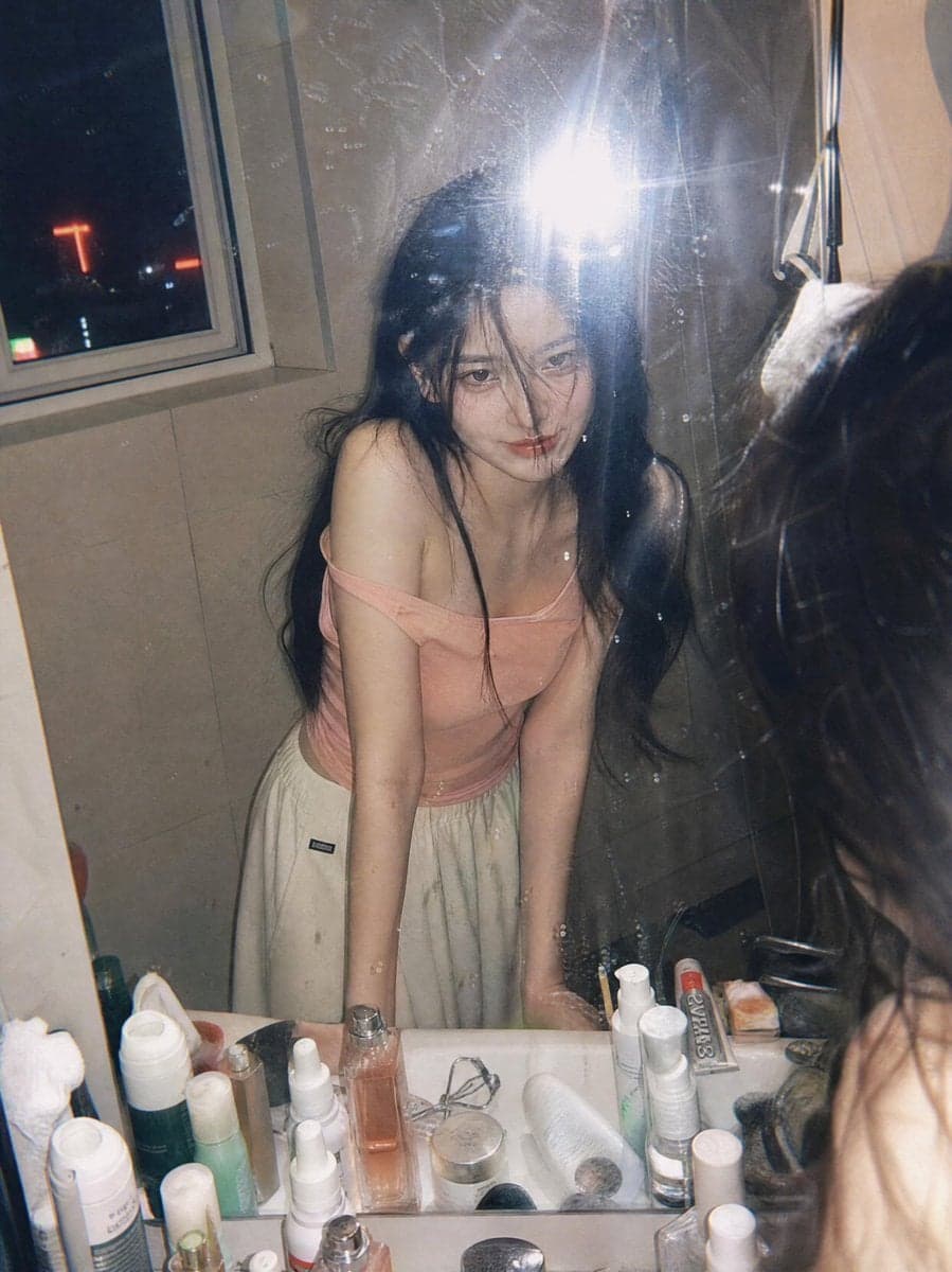 Ultra-realistic candid film photography portrait of a young