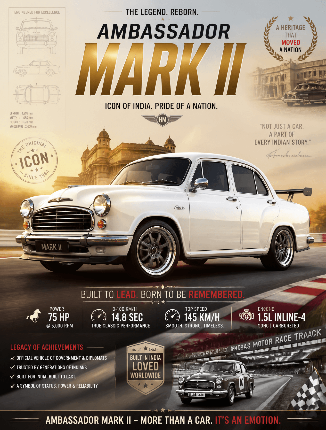 Create image Create an epic premium automotive poster of [Am
