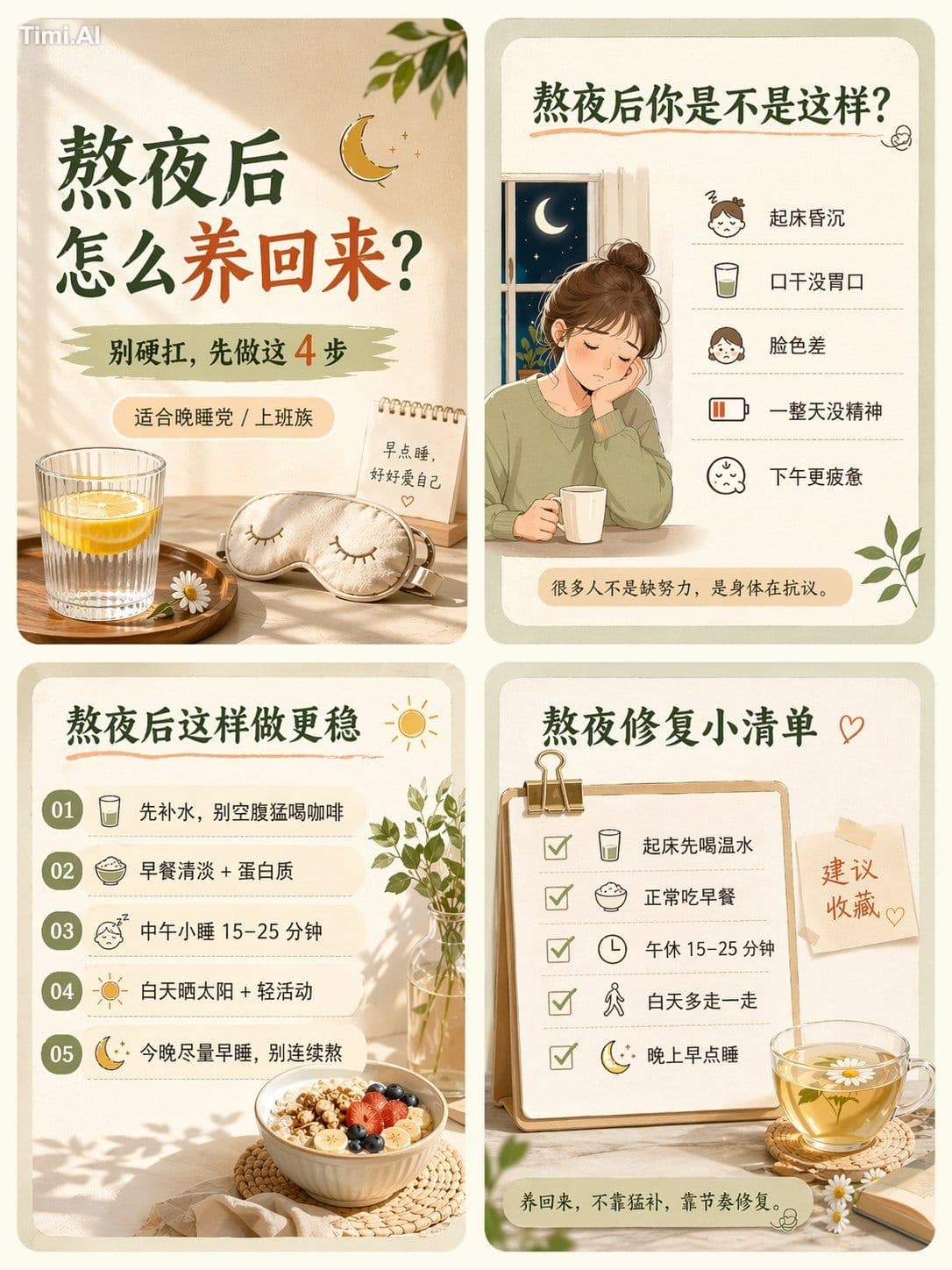请生成一张适合小红书发布的“养生赛道”图文内容母版大图。
【主题规则】
本次主题为:【这里写一句主题内容】。
如果