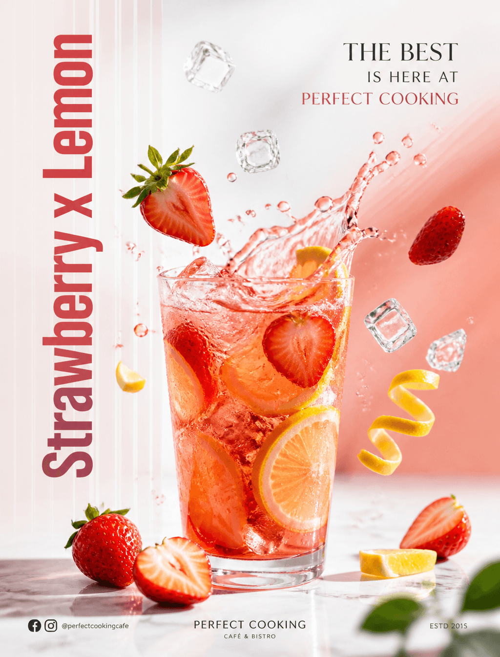 Vertical ultra-realistic premium advertisement poster for a