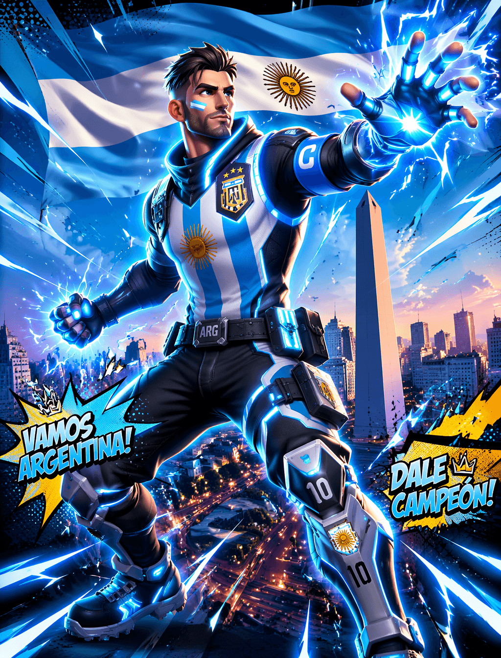 Argentina Fortnite StyleАргентинский капитан в стиле Fortnit