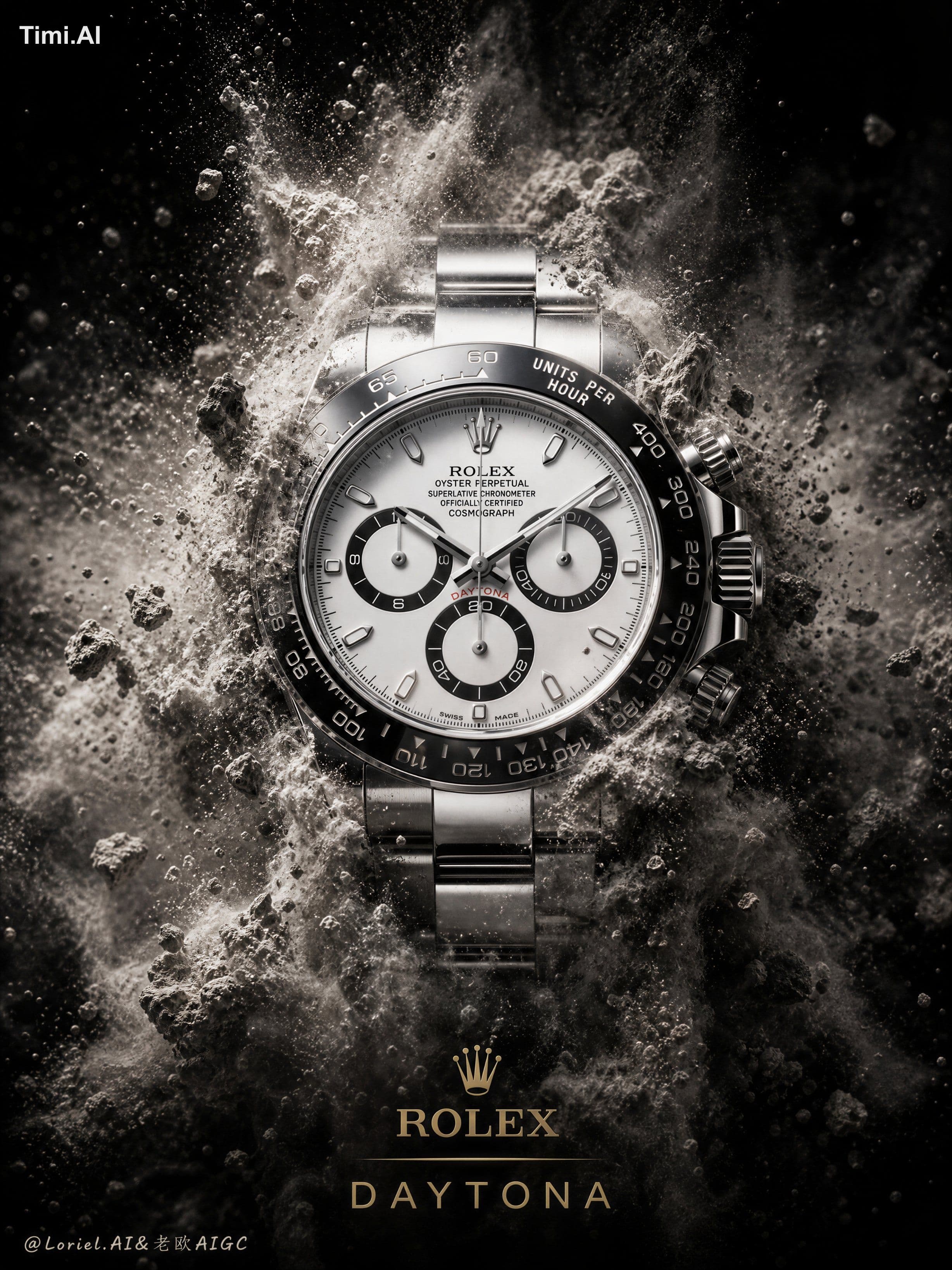 muddy dial, unreadable subdials, excessive front dust blocki