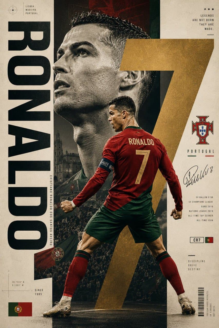Stylish football posters in GPT Image