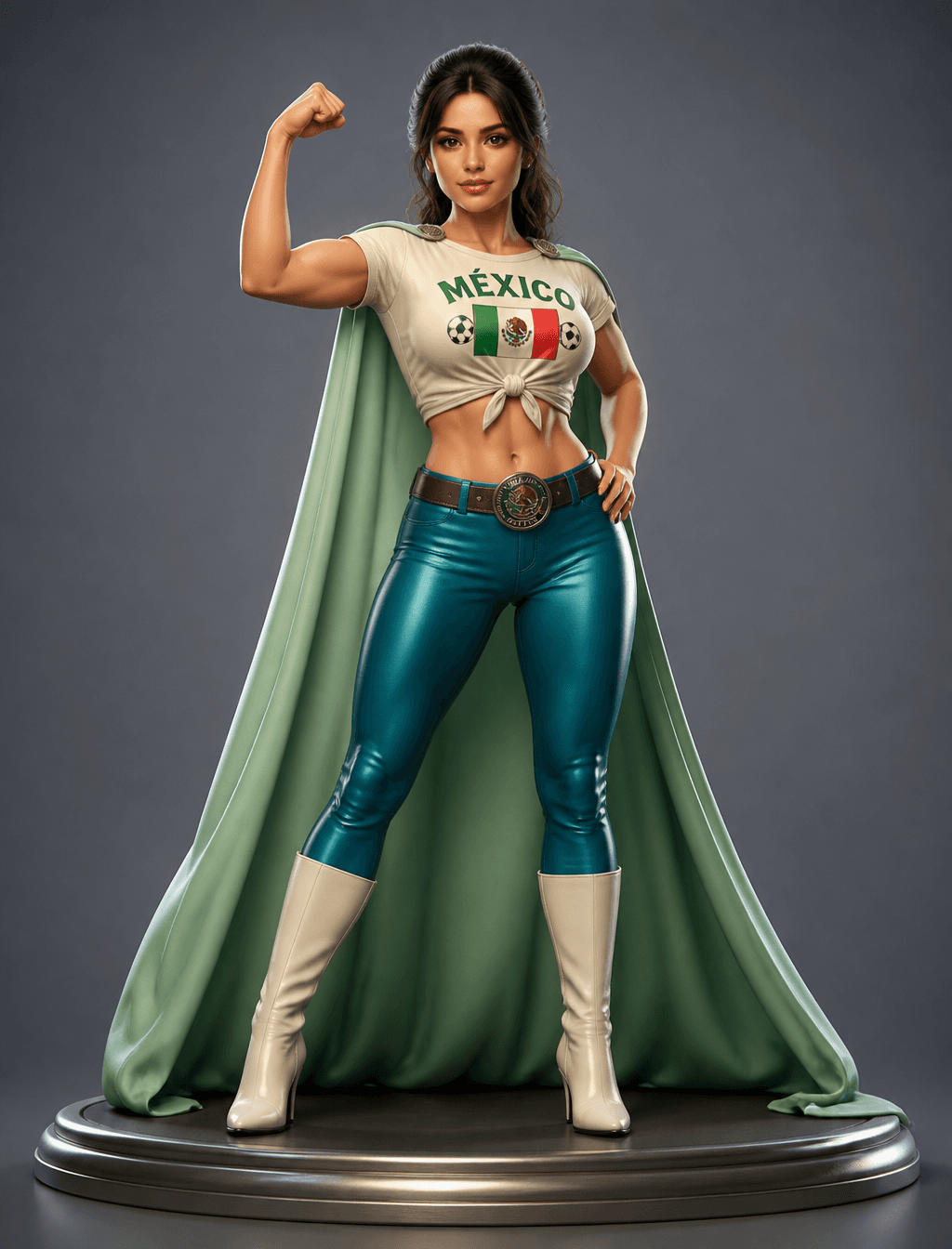 Detailed prompt:Create a sexy female character in a realisti