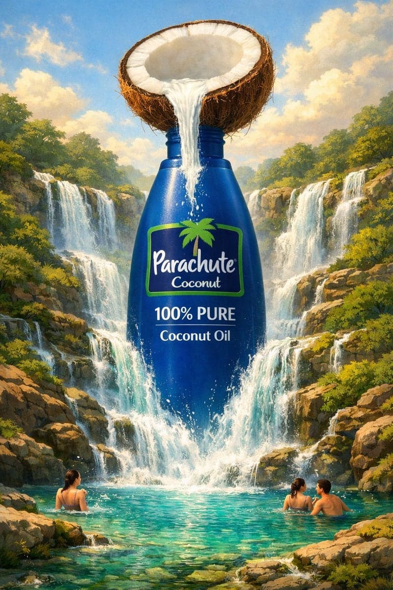 Surreal premium commercial illustration for [BRAND NAME] [OI