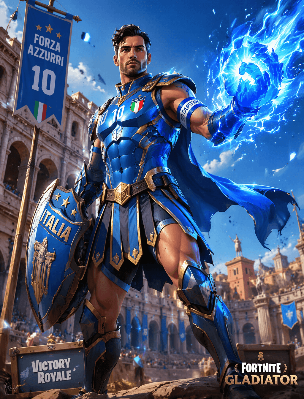 Italy Fortnite GladiatorИтальянский капитан как Fortnite‑гла