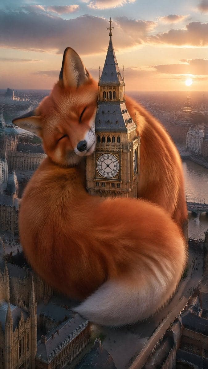 A super enormous [ANIMAL]  curled up adorably on the [PLACE/