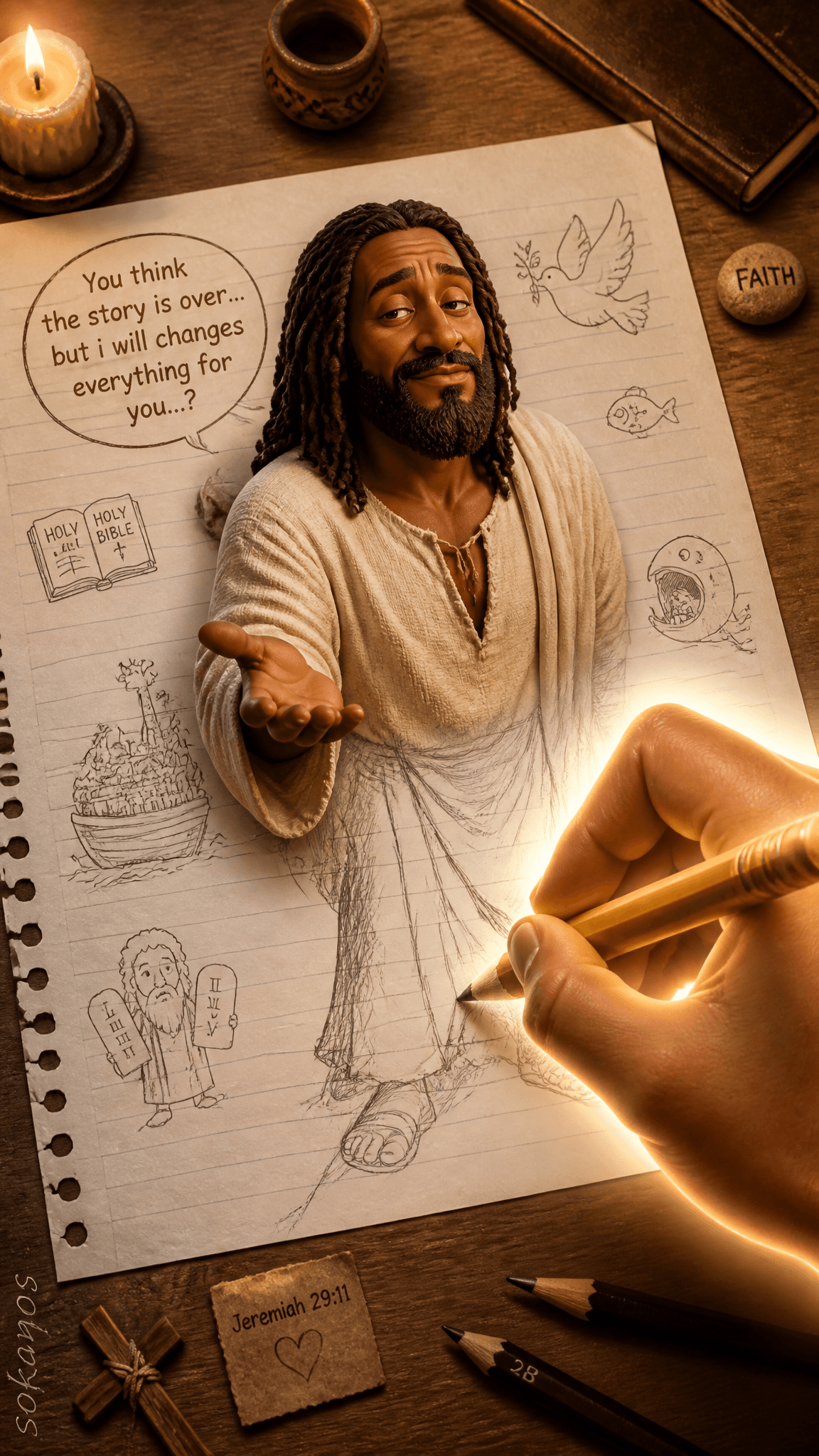 "A humorous, exaggerated artwork showing a African Middle Ea