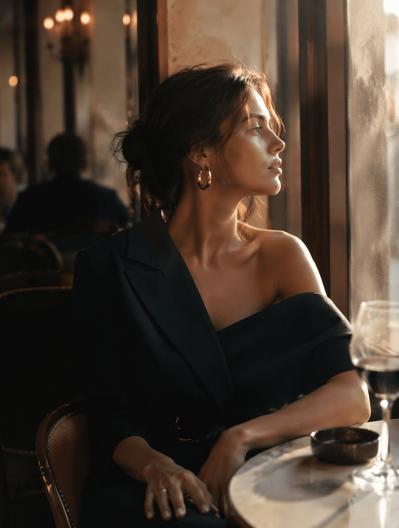 Ultra-realistic cinematic fashion photography of a beautiful
